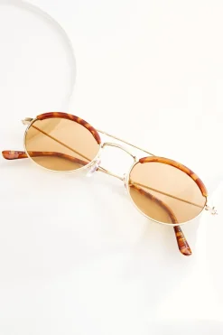 Cato Metal Tortoise Slim Round Sunglasses> Sunglasses