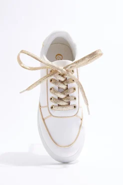 Cato Metallic Piping Trim Sneakers><noscript><img width=