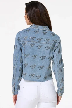 Cato Metallic Stud Denim Jacket> Jackets & Vests|Jeans