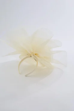 Cato Mixed Netting Ivory Fascinator> Hats & Hair