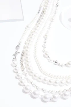 Cato Mixed Pearl Layered Necklace Set><noscript><img width=