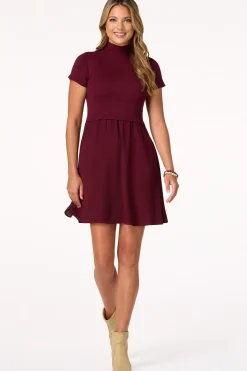 Cato Mock Neck Sweater Dress><noscript><img width=