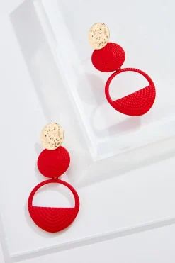 Cato Mod Metal Linear Earrings> Earrings