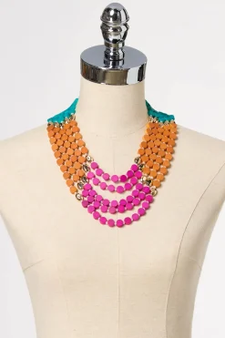 Cato Color Wood Layered Necklace> Necklaces