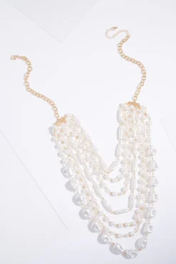 Cato Multi Pearl Statement Layered Necklace> Necklaces