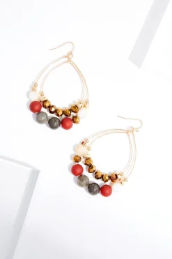 Cato Multi Row Beaded Wire Earrings> Earrings