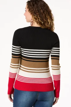 Cato Multi Stripe Cardigan> Sweaters