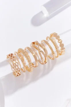 Cato Multi Textured Ring Set> Rings