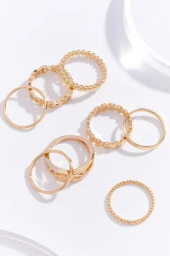 Cato Multi Textured Ring Set> Rings
