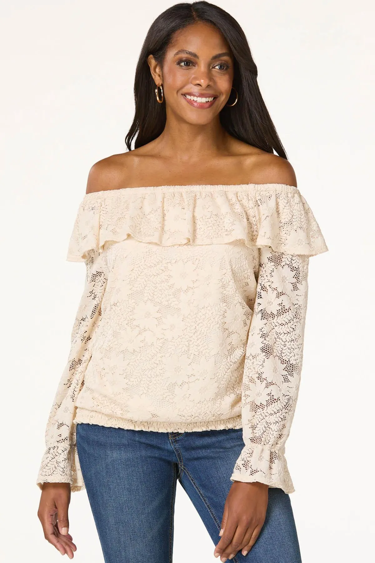 Cato Convertible Crochet Top> Tops