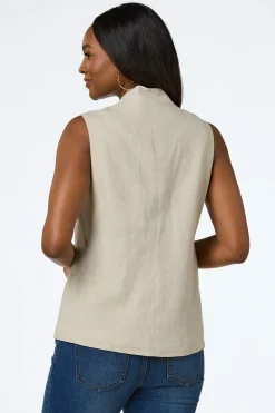 Cato Natural Linen Vest> Suiting|Jackets & Vests