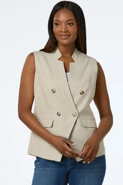 Cato Natural Linen Vest><noscript><img width=