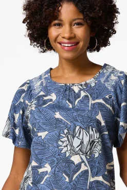 Cato Navy Palm Top><noscript><img width=