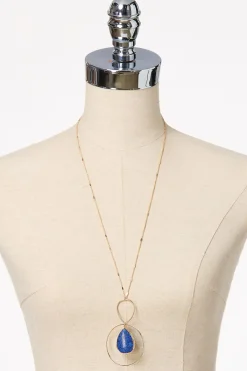 Cato Navy Tear Pendant Necklace Set> Sets|Necklaces