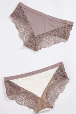 Cato Neutral Lace Hipster Panty Set><noscript><img width=