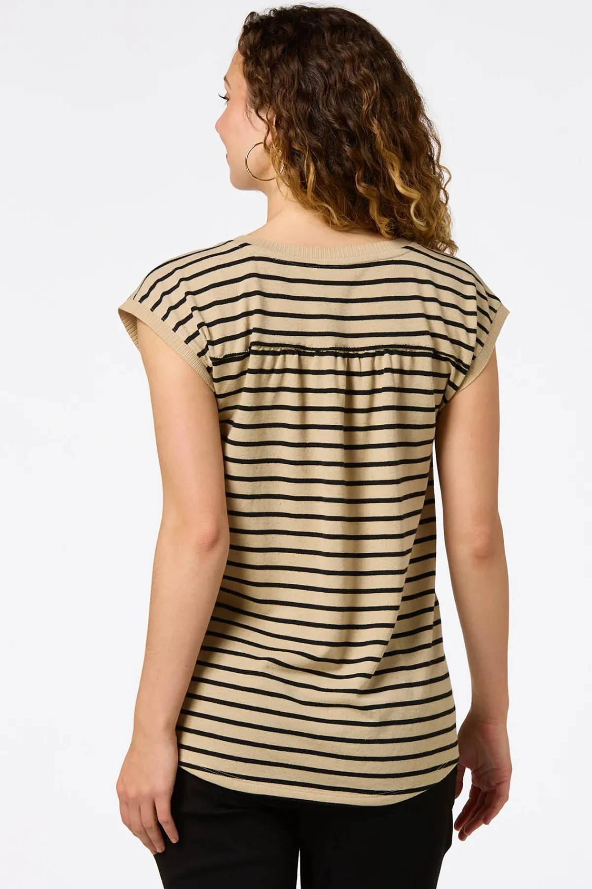 Cato Neutral Stripe Tunic> Tops