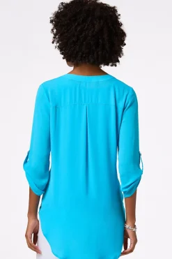 Cato Notched V- Neck Top><noscript><img width=