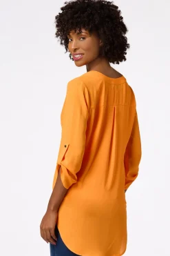 Cato Notched V- Neck Top><noscript><img width=