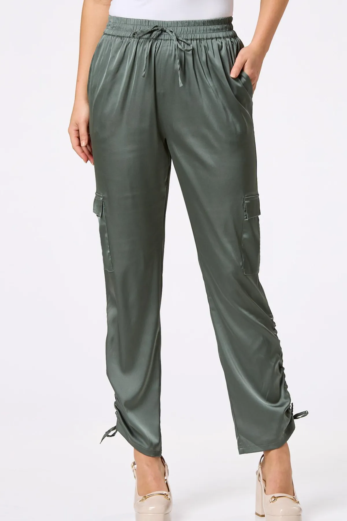 Cato Satin Ruched Joggers> Pants
