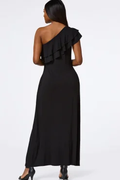 Cato One Shoulder Ruffled Maxi Dress> Dresses