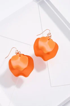 Cato Orange Petal Necklace Set><noscript><img width=