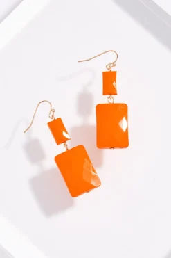 Cato Orange Square Layered Necklace Set><noscript><img width=