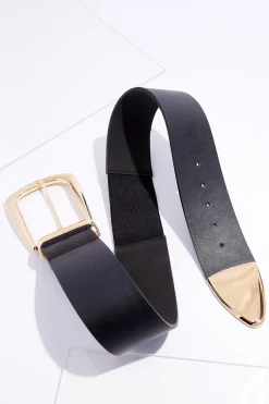Cato Oversized Buckle Black Belt> Belts