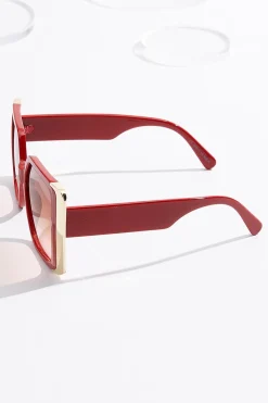 Cato Oversized Red Sunglasses> Sunglasses