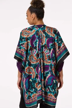 Cato Paisley Silky Kimono> Cover Ups|Tops