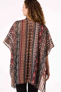 Cato Paisley Stripe Pattern Kimono> Cover Ups|Tops