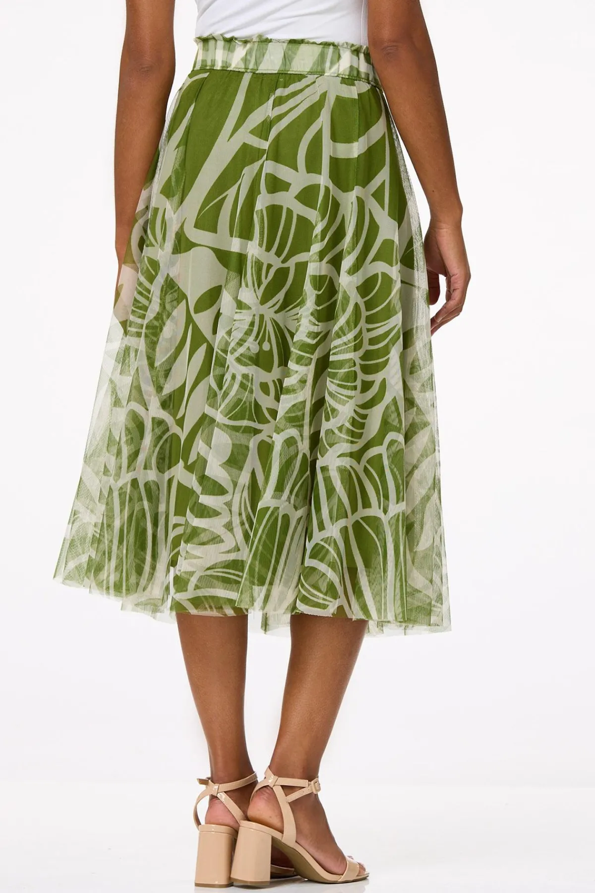 Cato Palm Leaf Mesh Skirt> Skirts
