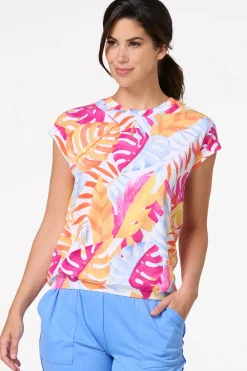 Cato Palm Leaf Top> Athleisure|Tops