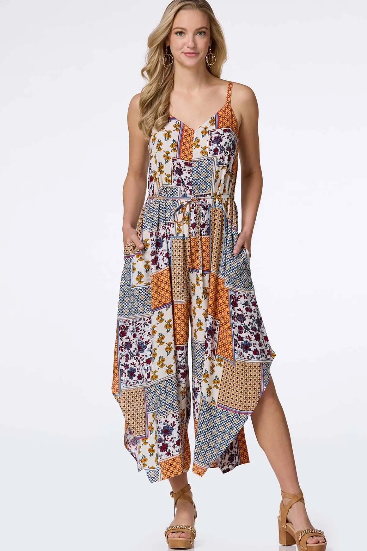 Cato Patchwork Genie Jumpsuit> Dresses