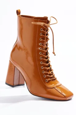 Cato Patent Lace Up Ankle Boots> Boots