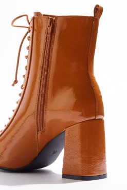 Cato Patent Lace Up Ankle Boots> Boots