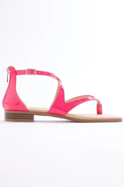 Cato Patent Pink Strappy Thong Sandals> Sandals|Flats
