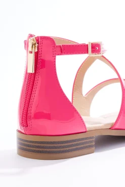 Cato Patent Pink Strappy Thong Sandals><noscript><img width=