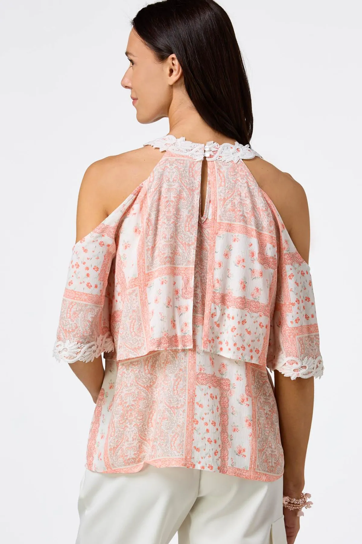Cato Peachy Patchwork Top> Tops