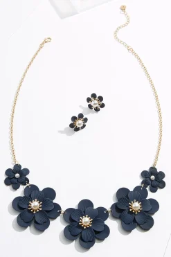 Cato Pearl Center Flower Necklace Set> Sets|Necklaces
