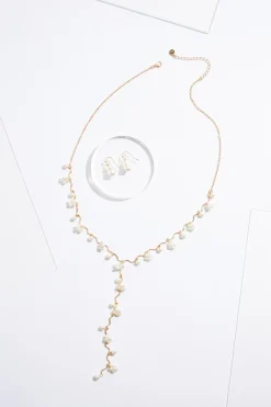 Cato Pearl Detail Long Necklace Set> Sets|Necklaces