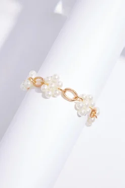 Cato Pearl Flower Toggle Bracelet> Bracelets