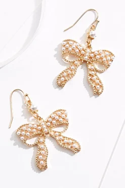 Cato Pearl Bow Earrings> Social Occasion|Earrings