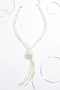 Cato Pearl Knot Necklace> Necklaces