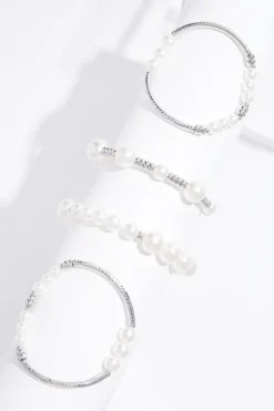 Cato Pearl Link Stretch Bracelet Set> Bracelets