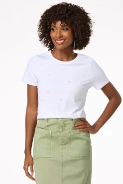 Cato Pearl Rhinestone Tee><noscript><img width=