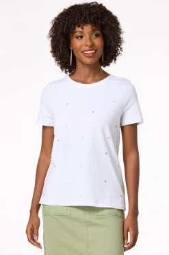 Cato Pearl Rhinestone Tee><noscript><img width=