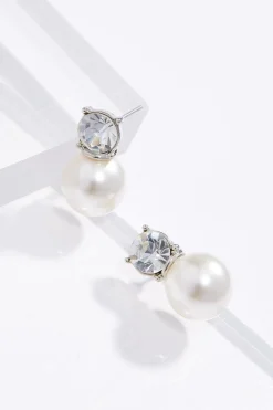 Cato Pearl Stone Button Earrings> Social Occasion|Earrings