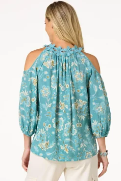 Cato Petal Cold Shoulder Top><noscript><img width=