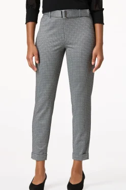 Cato Petite Belted Textured Print Slim Pants> Petites|Pants