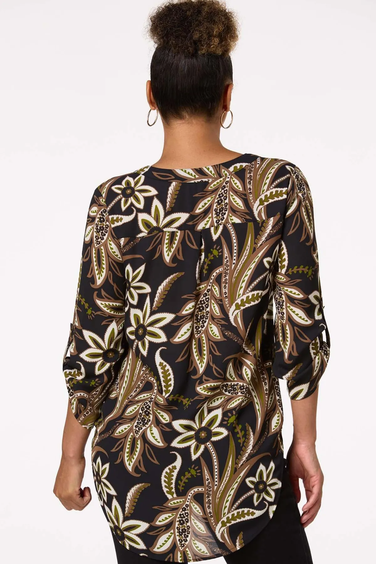 Cato Petite Forest Floral Tunic> Petites|Tops